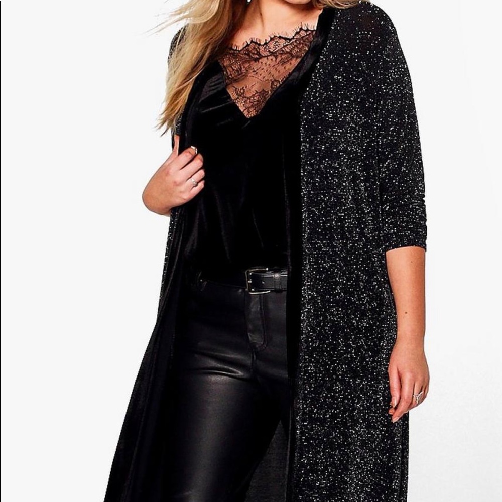 NWT Boohoo Glitter Maxi Duster
